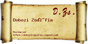Dobozi Zsófia névjegykártya