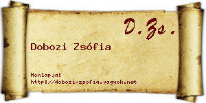 Dobozi Zsófia névjegykártya