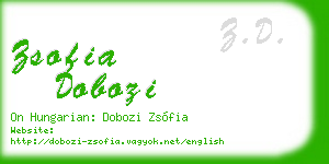 zsofia dobozi business card